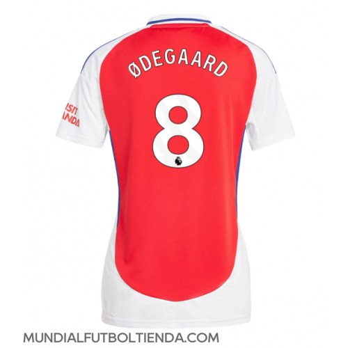 Camiseta Arsenal Martin Odegaard #8 Primera Equipación Replica 2024-25 para mujer mangas cortas